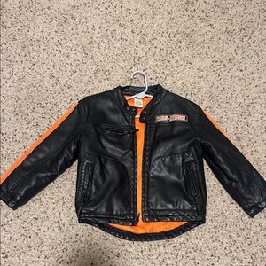 Harley-Davidson Black and Orange Kids' Jacket
